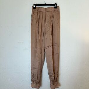 Olivaceous Women's Tan Satin Jogger